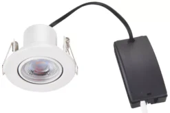 LAP Cosmoseco Tilt Fire Rated LED Downlight White 5.8W 450lm 10 Pack -Fashion Lamps 114PP A3