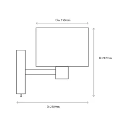 Quay Design Perry Wall Light With USB Chrome -Fashion Lamps 115VG A7