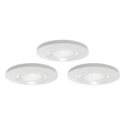 4lite IP65 FRD 4000K Fixed Fire Rated LED Downlight White 8.5W 716lm 3 Pack