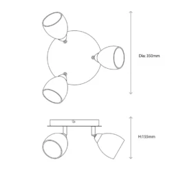 Quay Design Blair LED Spotlight Chrome 7.5W 200lm -Fashion Lamps 135VG A7