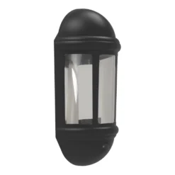 4lite Outdoor LED IP65 Wall Lantern With PIR Sensor Black 8W 400lm