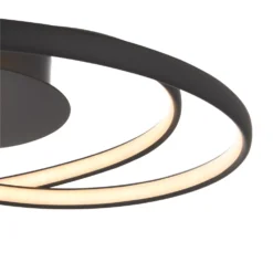 Quay Design Oasis LED Semi-Flush Light Matt Black 18W 490lm -Fashion Lamps 144VG A2