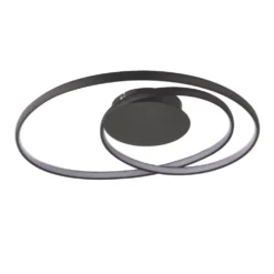 Quay Design Oasis LED Semi-Flush Light Matt Black 18W 490lm -Fashion Lamps 144VG A3