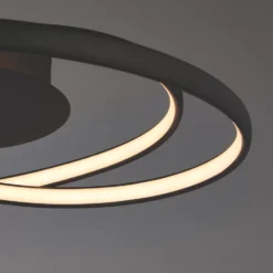 Quay Design Oasis LED Semi-Flush Light Matt Black 18W 490lm -Fashion Lamps 144VG A4