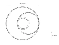 Quay Design Oasis LED Semi-Flush Light Matt Black 18W 490lm -Fashion Lamps 144VG A7