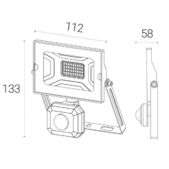 4lite Advantage Outdoor LED Floodlight With PIR Sensor Black 20W 1700lm 9 4lite Advantage Outdoor LED Floodlight With PIR Sensor Black 20W 1700lm -Fashion Lamps 150KK A4