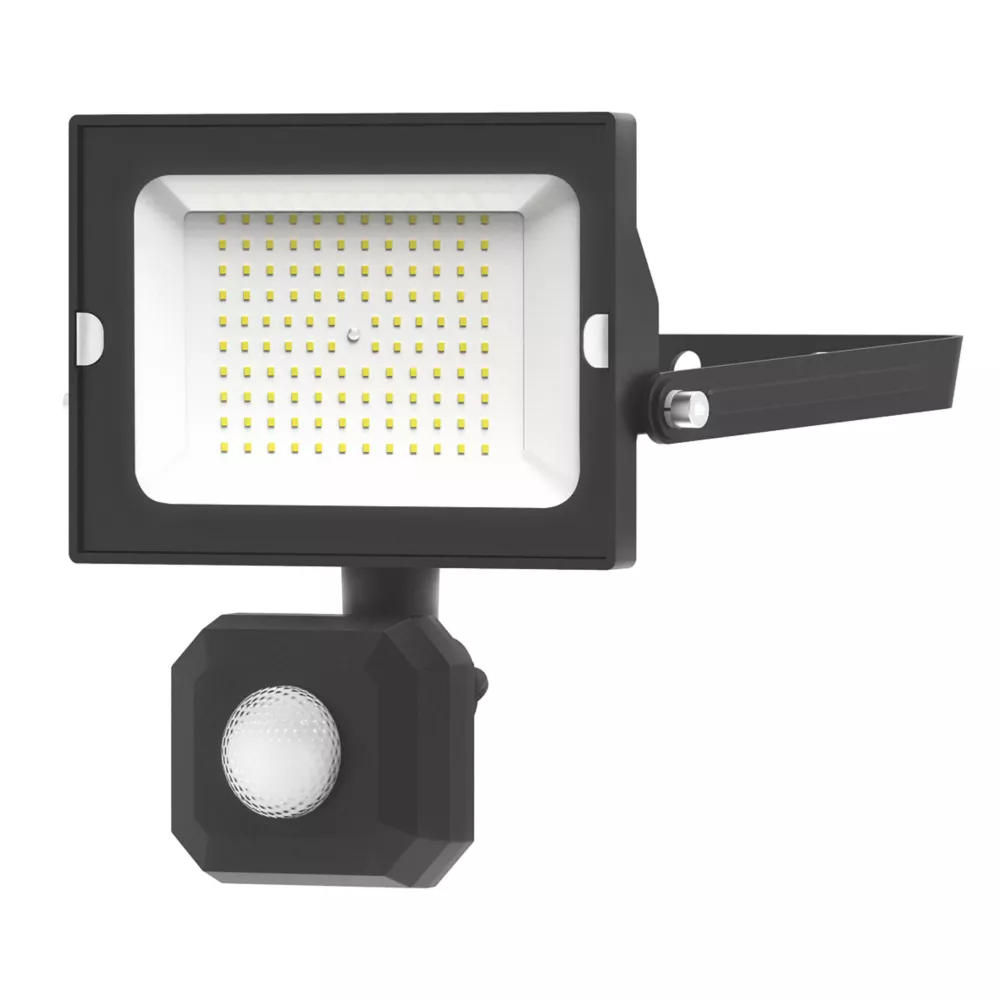 4lite Advantage Outdoor LED Floodlight With PIR Sensor Black 20W 1700lm 1 4lite Advantage Outdoor LED Floodlight With PIR Sensor Black 20W 1700lm