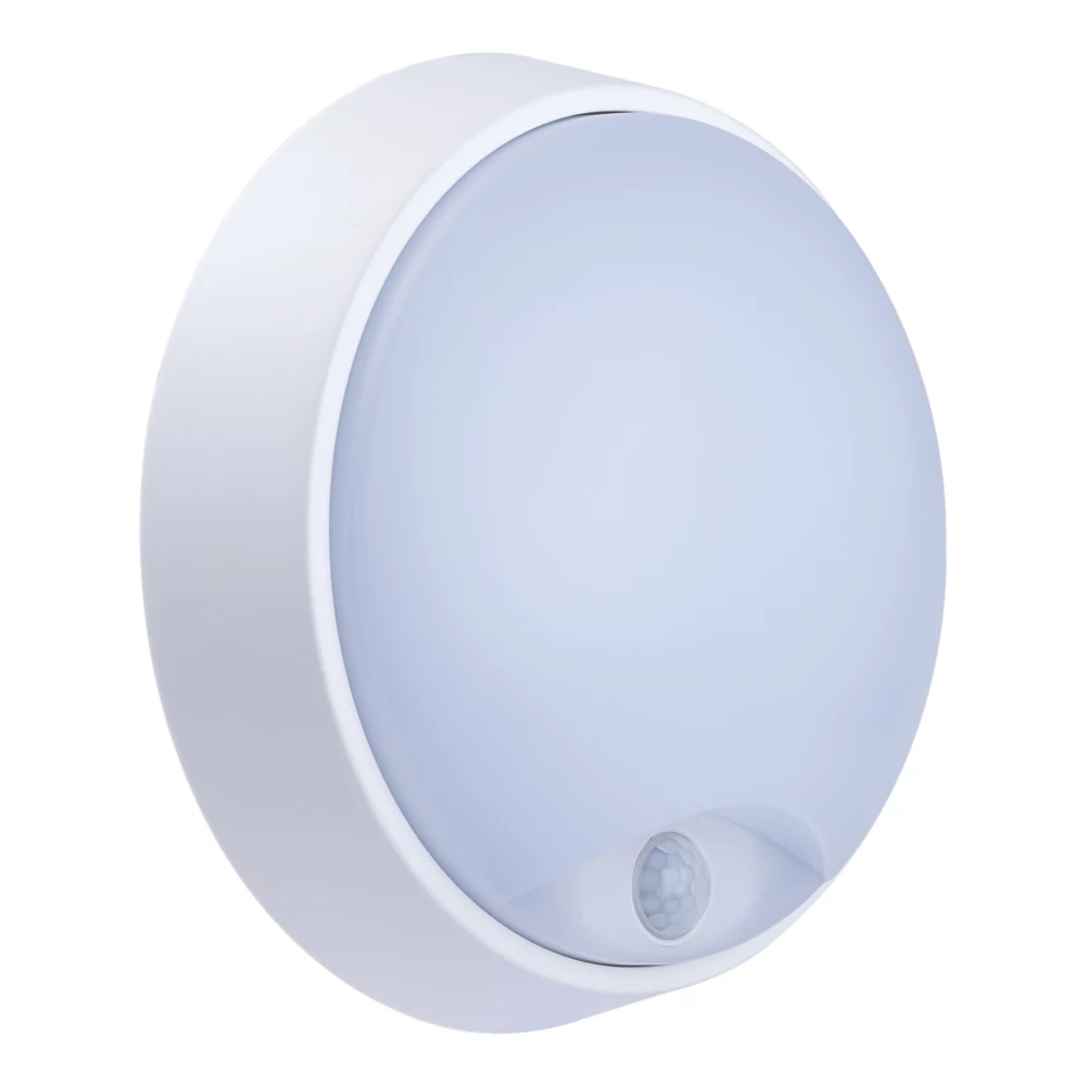Luceco Eco Indoor & Outdoor Round LED Bulkhead With PIR Sensor Black / White 10W 700lm 2 Luceco Eco Indoor & Outdoor Round LED Bulkhead With PIR Sensor Black / White 10W 700lm - Image 2