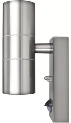 Luceco LEXDSSUDPIR-03 Outdoor Decorative External Wall Light With PIR & Photocell Sensor Stainless Steel -Fashion Lamps 166PV A3