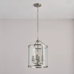 Quay Design Liberty 4-Light Pendant Satin Nickel -Fashion Lamps 169VG A4