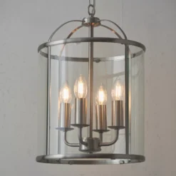 Quay Design Liberty 4-Light Pendant Satin Nickel