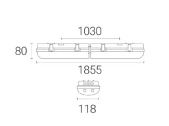 4lite Twin 6ft LED IP65 NCF Batten With Microwave Sensor 73W 7320lm 230V 5 4lite Twin 6ft LED IP65 NCF Batten With Microwave Sensor 73W 7320lm 230V -Fashion Lamps 171KJ A2