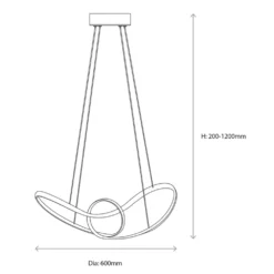 Quay Design Remi LED Pendant Light Chrome 30W 2000lm -Fashion Lamps 172VG A7