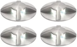 Essentials Binnacle 60mm Outdoor LED Deck Light Kit Stainless Steel 3W 4 X 15lm 4 Pack