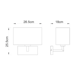 Quay Design Pixie Slimline Wall Light Chrome -Fashion Lamps 181VG A7