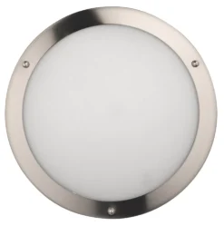 Saxby Anchorage LED Bathroom Ceiling Light Satin Nickel 9W 650lm -Fashion Lamps 189PP A2