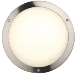 Saxby Anchorage LED Bathroom Ceiling Light Satin Nickel 9W 650lm -Fashion Lamps 189PP A3
