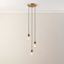 Quay Design Cable Set 3-Light Cable Set Pendant Antique Brass