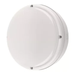 Philips Ledinaire Indoor & Outdoor Maintained Emergency Round LED Bulkhead With Microwave Sensor White 19W 1700lm