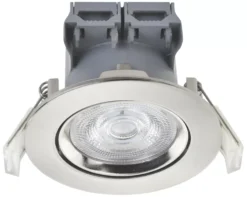LAP Tilt LED Downlight Brushed Nickel 4.5W 400lm