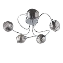 Quay Design Leonie LED 5-Light Semi-Flush Ceiling Light Chrome 10W 200lm -Fashion Lamps 238VH A3