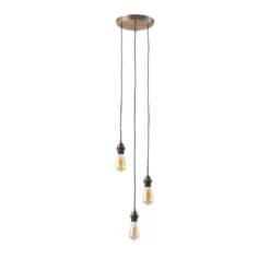 Quay Design Cable Set 3-Light Cable Set Pendant Brushed Bronze -Fashion Lamps 243VG A3