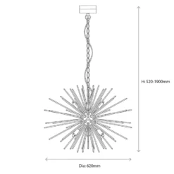 Quay Design Layla LED Ceiling Light Chrome 18W 200lm -Fashion Lamps 243VH A7