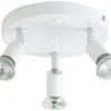Essentials Sasha Round 3-Light Spotlight White