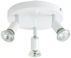 Essentials Sasha Round 3-Light Spotlight White