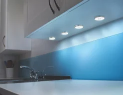 LAP Circo Round LED Disk Cabinet Downlight Chrome 0.45W 100lm 4 Pack