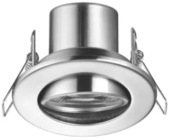 LAP Cosmoseco Tilt Fire Rated LED Downlight Contractor Pack Satin Nickel 5.8W 450lm 10 Pack