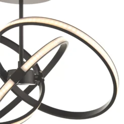 Quay Design Remi LED Semi-Flush Light Matt Black 28W 1555lm -Fashion Lamps 265VG A2