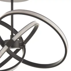 Quay Design Remi LED Semi-Flush Light Matt Black 28W 1555lm -Fashion Lamps 265VG A3