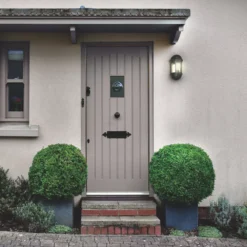 4lite Outdoor Half Wall Light/Lantern With PIR Sensor Black -Fashion Lamps 269RR A3