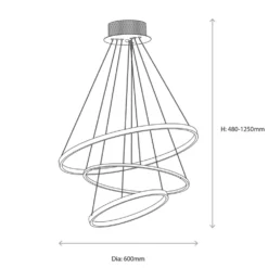 Quay Design Kitalpha LED Pendant Light Chrome 41W 2450lm -Fashion Lamps 269VG A7