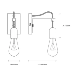 Quay Design Hansen LED Wall Light Chrome 5W 200lm -Fashion Lamps 271VH A7