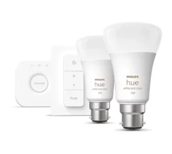 Philips Hue Ambience BC A19 RGB & White LED Smart Lighting Starter Kit 9W 806lm 3 Piece Set