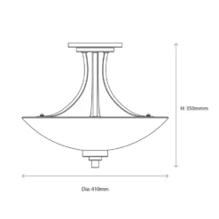 Quay Design Brooke Ceiling Light Satin Chrome -Fashion Lamps 292VG A7