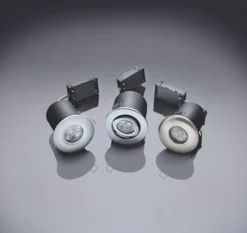 LAP Fixed Fire Rated Downlight Brushed Steel -Fashion Lamps 3186V A3