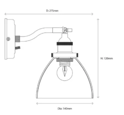 Quay Design Karlson Adjustable Wall Light Antique Brass -Fashion Lamps 322VG A7