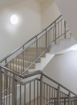 Luceco Sierra LED Bulkhead With Microwave Sensor White 15W 1200lm -Fashion Lamps 335KJ A4