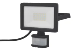 LAP Weyburn Outdoor LED Floodlight With PIR Sensor Black 20W 2000lm