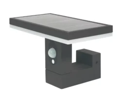 4lite Outdoor LED Solar Wall Light With PIR Sensor Graphite 230lm