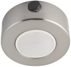 LAP Iris Round LED CCT Cabinet Downlight Satin Nickel 5W 400lm