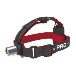 Elwis LED Head Torch Black & Red 365lm