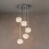 Quay Design Pippa LED 5-Light Cluster Pendant Chrome 140W 200lm