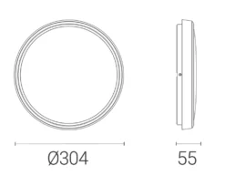 4lite LED Wall/Ceiling Light With Microwave Sensor Chrome 18W 1847lm -Fashion Lamps 398KK A4