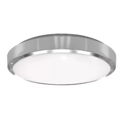4lite LED Wall/Ceiling Light With Microwave Sensor Chrome 18W 1847lm