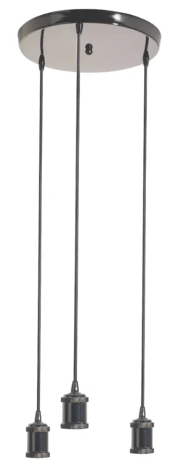 4lite Decorative Pendant Circular Blackened Silver