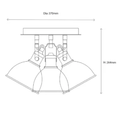 Quay Design Orion Round 3-Light Spotlight Matt Black -Fashion Lamps 415VG A7
